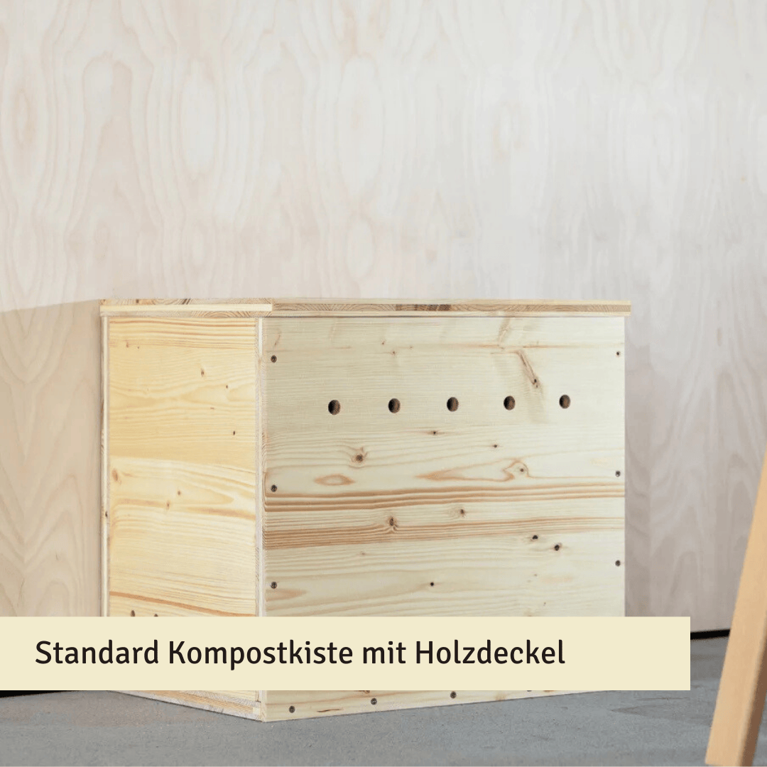 Wurmkiste mit Holzdeckel