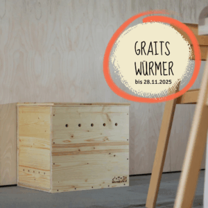Wurmkiste mit Holzdeckel