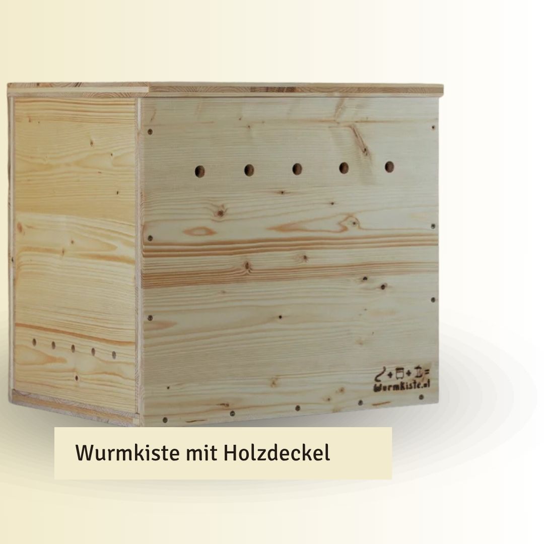 Wurmkiste mit Holzdeckel - Selbstbauset