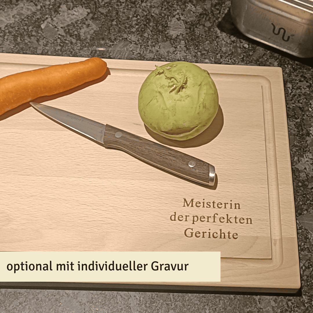 Schneidebrett mit individueller Gravur als Geschenk
