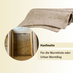 Hanfmatte in einer Wurmkiste