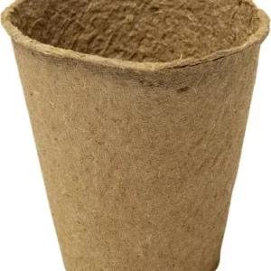 Anzuchttöpfe aus Zellulose, 20er Set mit Namensschildern - Ø 8cm, 7.5cm hoch