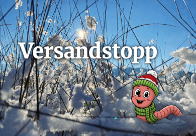 Eine Grafik eines Kompostwurms bei Kälte.