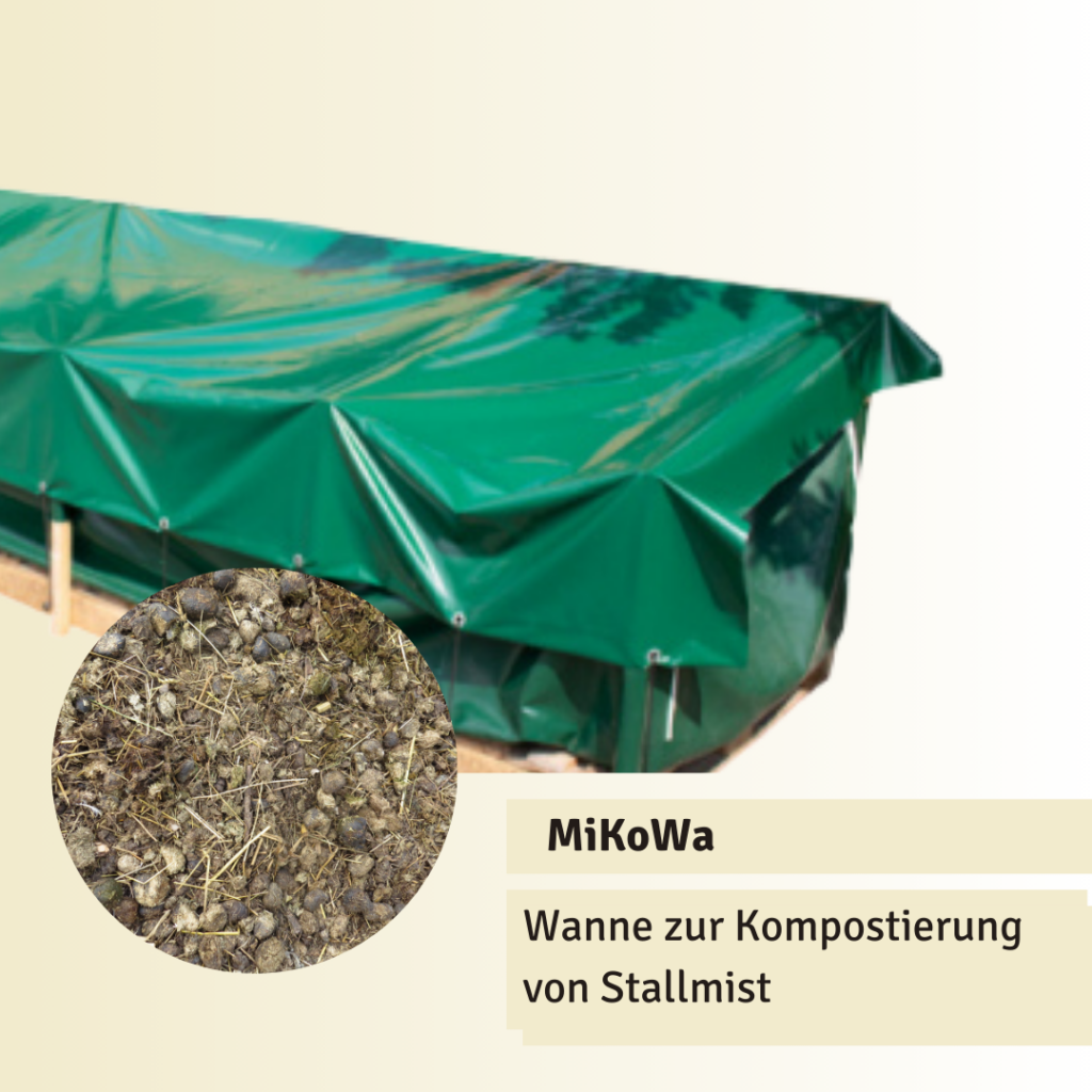 Pferdemist kompostieren & lagern: MiKoWa Mistwanne (amtlich anerkannt)